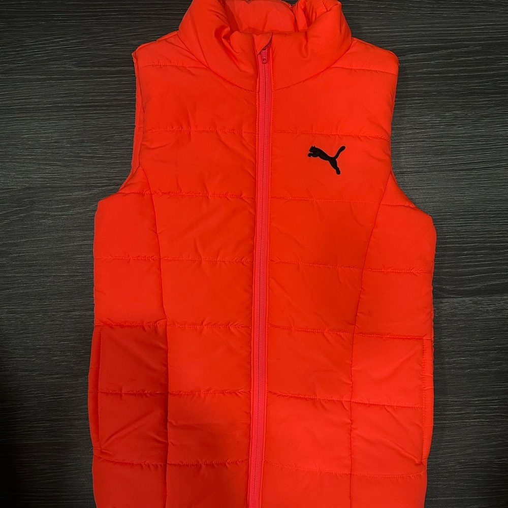 Puma Vibrant Orange Puffer Jacket